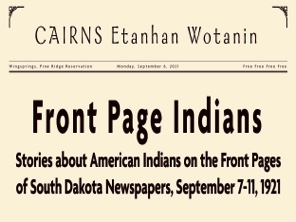 Front Page Indians - 100 Years Ago